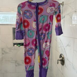 Little Sleepies Purple Donut and Unicorn Footie